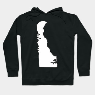 cursive delaware outline Hoodie